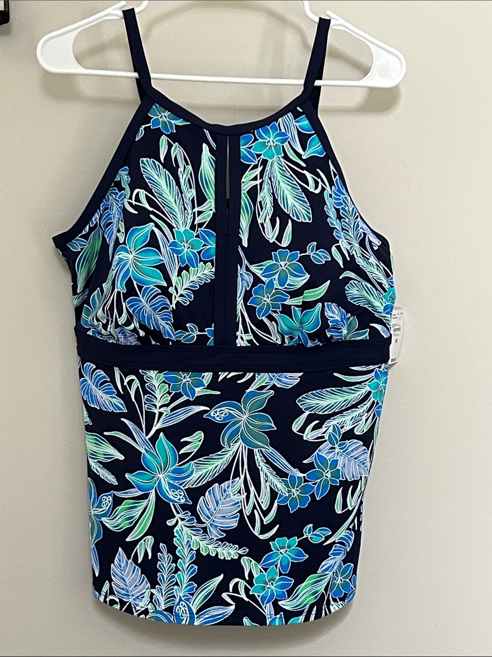 NWT Lands End Layered High Neck Tankini Swim Top 18